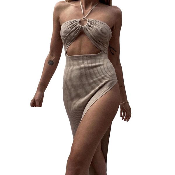 casual dresses summer ladies's halter bodycon midi dress, sleeveless ring front high slit rib knit dress for women 2021, Black;gray
casual dresses summer ladies's halter bodycon midi dress, sleeveless ring front high slit rib knit dress for women 2021, Black;gray