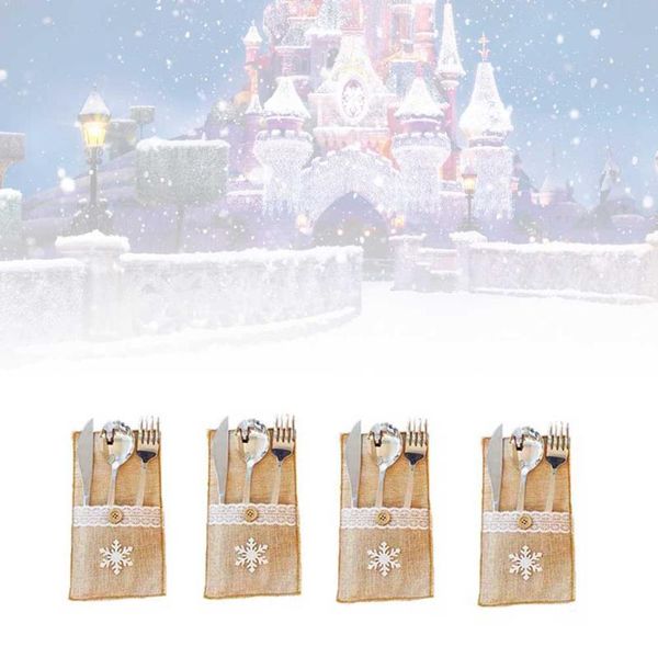 christmas decorations 8pcs linen tableware bags knives forks spoons cutlery for el restaurant snowflake pattern
christmas decorations 8pcs linen tableware bags knives forks spoons cutlery for el restaurant snowflake pattern