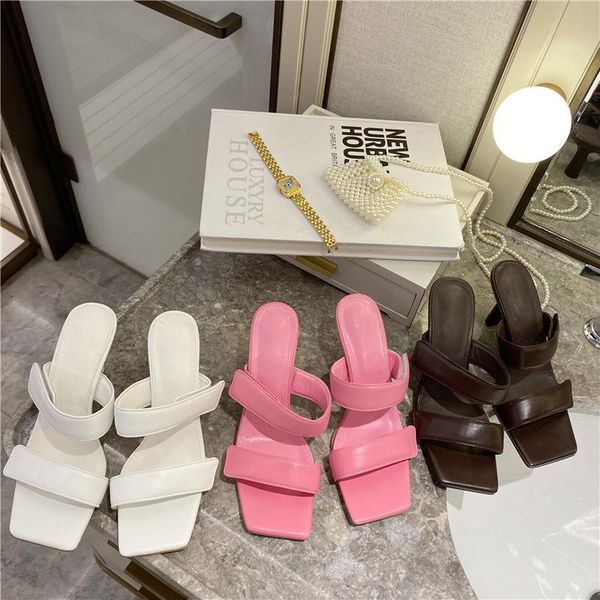 slippers 2021 pu leather womens summer vintage square toe high heels ladies slides beach sandale femme fashion women shoes, Black
slippers 2021 pu leather womens summer vintage square toe high heels ladies slides beach sandale femme fashion women shoes, Black