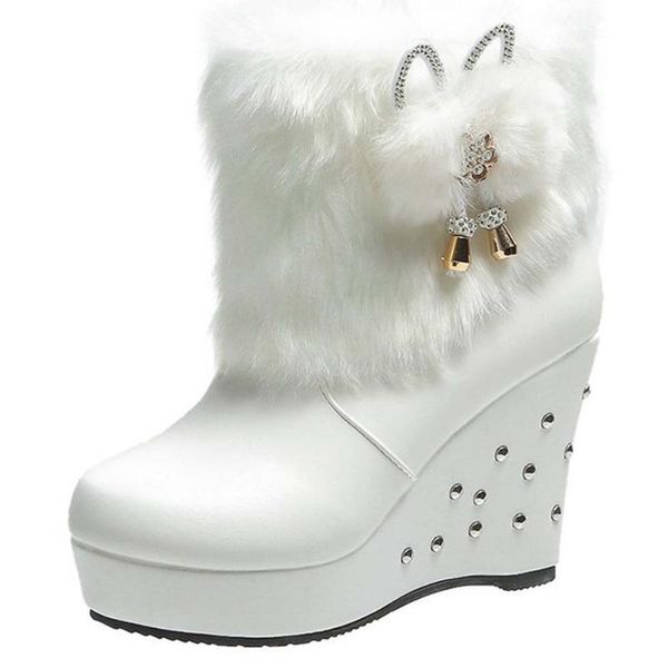 boots bonjomarisa ins ladies solid platform slip on wedges ankle women warm plush winter fluffy shoes woman, Black
boots bonjomarisa ins ladies solid platform slip on wedges ankle women warm plush winter fluffy shoes woman, Black