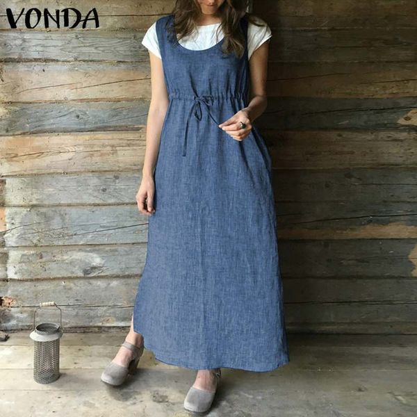 women's blouses & shirts women spring dress 2021 stylish casual sleeveless o neck maxi sundress loose vintage vonda vestidos, White
women's blouses & shirts women spring dress 2021 stylish casual sleeveless o neck maxi sundress loose vintage vonda vestidos, White