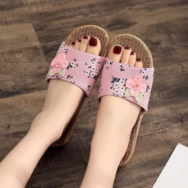 women flax slippers summer indoor shoes home woman chinese style flowers linen slides female sandals flip flops plus size 35-40, Black
women flax slippers summer indoor shoes home woman chinese style flowers linen slides female sandals flip flops plus size 35-40, Black