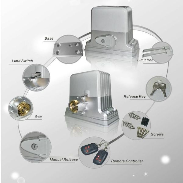 tracked sliding gates opener with 5m tracks for automaticlly beam sensor 4 pcs remote controllsavailable russia fingerprint access control
tracked sliding gates opener with 5m tracks for automaticlly beam sensor 4 pcs remote controllsavailable russia fingerprint access control