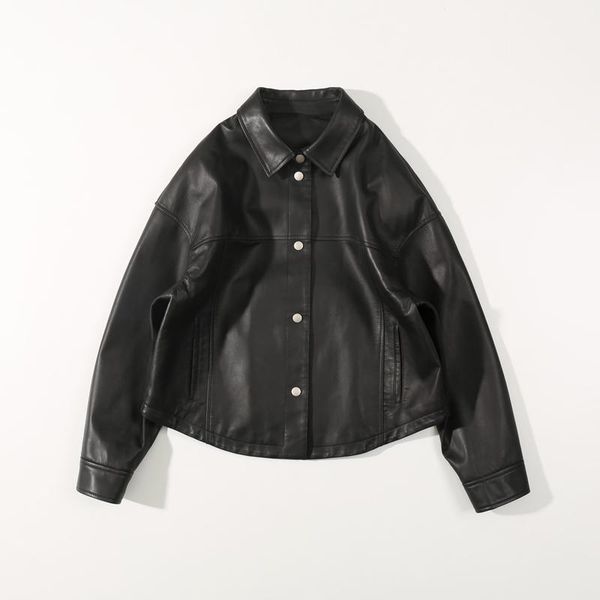 women's leather & faux clothing short paragraph 2021 autumn loose black sheepskin jacke
women's leather & faux clothing short paragraph 2021 autumn loose black sheepskin jacke