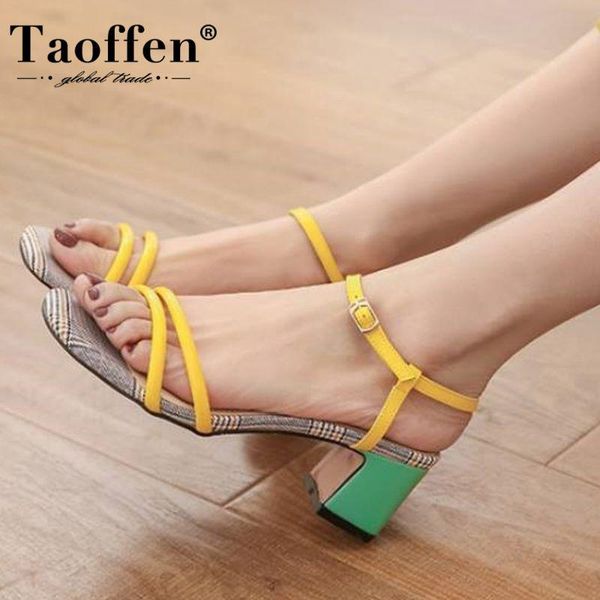 taoffen 2021 women high heel shoes sweet sandals fashion square buckle office ladies footwear size 34-39, Black
taoffen 2021 women high heel shoes sweet sandals fashion square buckle office ladies footwear size 34-39, Black