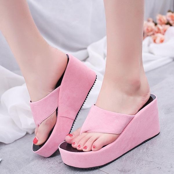 summer latest women's sandals and slippers fashion flip-flops slope heel platform ladies beach lightweight flip flops, Black
summer latest women's sandals and slippers fashion flip-flops slope heel platform ladies beach lightweight flip flops, Black