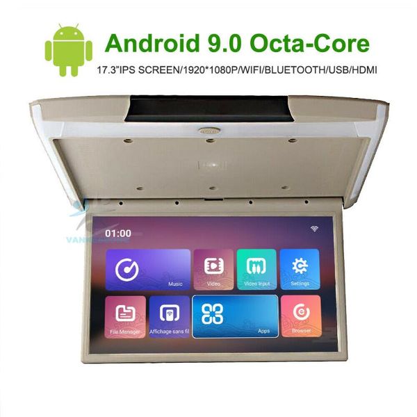 car video 17.3" android 9.0 ceiling mount roof monitor touch screen overhead hd 1080p wifi hdmi usb sd fm bluetooth loudspeaker
car video 17.3" android 9.0 ceiling mount roof monitor touch screen overhead hd 1080p wifi hdmi usb sd fm bluetooth loudspeaker