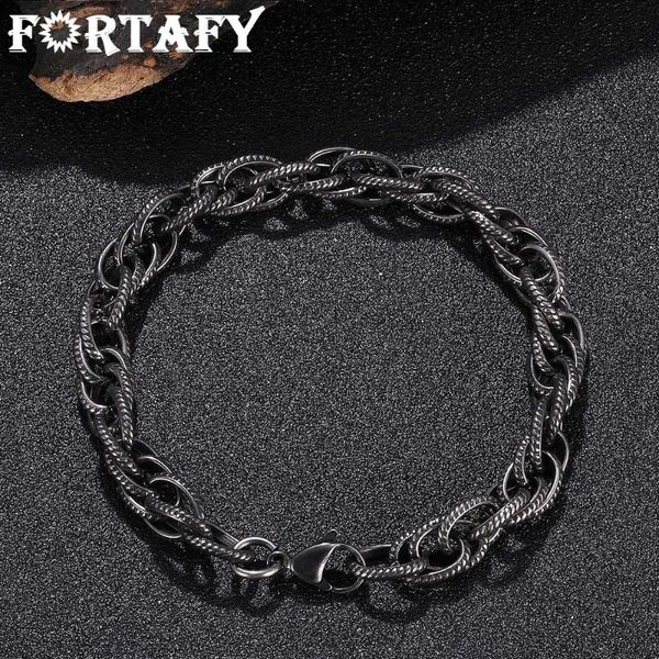 link, chain fortafy vintage men's bracelet punk link stainless steel wristband male jewelry hand wholesale christmas gifts frgs0069, Black
link, chain fortafy vintage men's bracelet punk link stainless steel wristband male jewelry hand wholesale christmas gifts frgs0069, Black