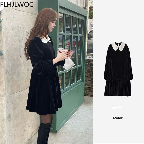 casual dresses japan korea chic fenimine vestidos women fashion french style design peter pan collar cute sweet date little black, Black;gray
casual dresses japan korea chic fenimine vestidos women fashion french style design peter pan collar cute sweet date little black, Black;gray