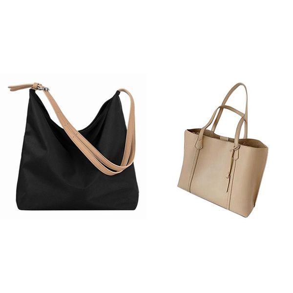 evening bags 2 pcs pu leather fashion retro casual handbag tote bag large capacity shopping bag, black & khaki
evening bags 2 pcs pu leather fashion retro casual handbag tote bag large capacity shopping bag, black & khaki
