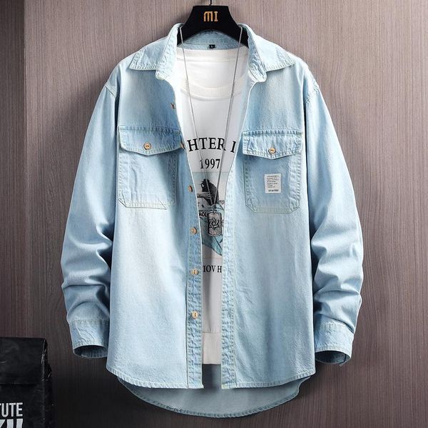 men's casual shirts denim jacket fashion cotton camisa man loose hdenim koszule outsidewear spring autumn men coats male vintage, White;black
men's casual shirts denim jacket fashion cotton camisa man loose hdenim koszule outsidewear spring autumn men coats male vintage, White;black