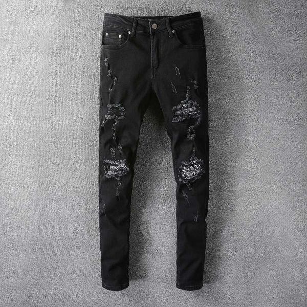 casual pleated jeans, black stitched men's, designer pants, street clothes, fashion, curved tailoring, large, 2021 new series, Blue
casual pleated jeans, black stitched men's, designer pants, street clothes, fashion, curved tailoring, large, 2021 new series, Blue