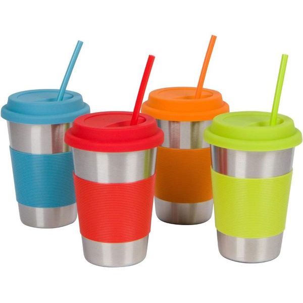 water bottles licg-stainless steel cups with silicone lids, sleeves and straws, stainless tumblers(set of 4)
water bottles licg-stainless steel cups with silicone lids, sleeves and straws, stainless tumblers(set of 4)