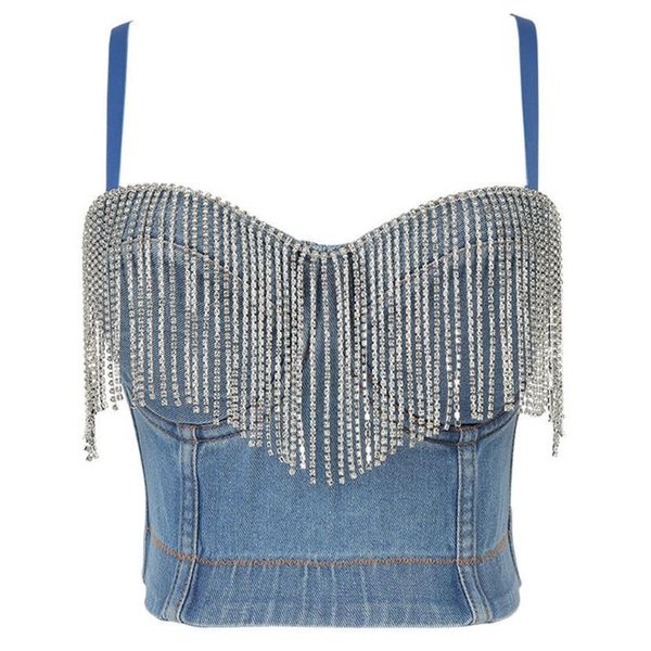 women's tanks & camis women spaghetti strap bustier glitter tassel rhinestone washed denim camisole vest club party jean corset crop to, White
women's tanks & camis women spaghetti strap bustier glitter tassel rhinestone washed denim camisole vest club party jean corset crop to, White
