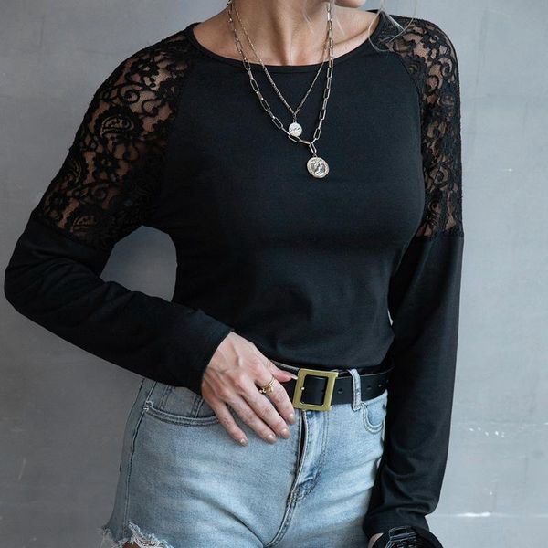 women's t-shirt woman tshirts elegant office shirts fashion long sleeve lace shirt spring autumn casual hollow out women loose tee, White
women's t-shirt woman tshirts elegant office shirts fashion long sleeve lace shirt spring autumn casual hollow out women loose tee, White