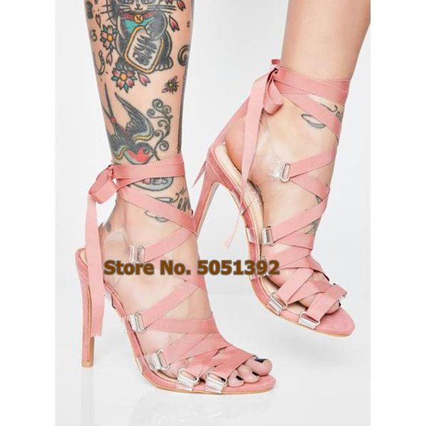 high heel summer open toe stilettos transparent pvc lace-up straps women's shoes sweet cross tied sandals fashion big size, Black
high heel summer open toe stilettos transparent pvc lace-up straps women's shoes sweet cross tied sandals fashion big size, Black