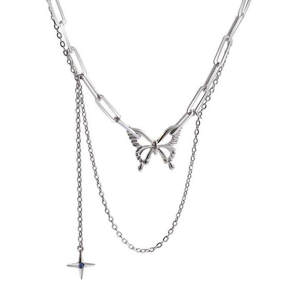 pendant necklaces multi-layer butterfly long hip-hopgeometric clavicle chain female 2021 simple temperament sweater jew, Silver
pendant necklaces multi-layer butterfly long hip-hopgeometric clavicle chain female 2021 simple temperament sweater jew, Silver