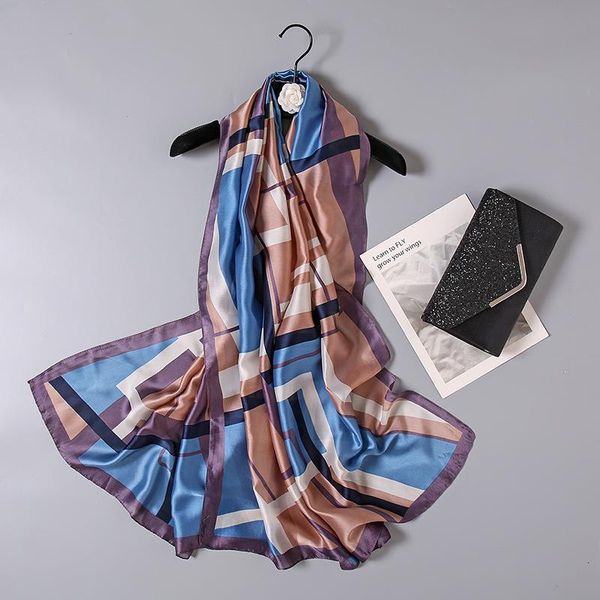 scarves 2021 women scarf summer silk lady shawls wraps muslim headscarf designer female bandana beach hijab 90*180c, Blue;gray
scarves 2021 women scarf summer silk lady shawls wraps muslim headscarf designer female bandana beach hijab 90*180c, Blue;gray