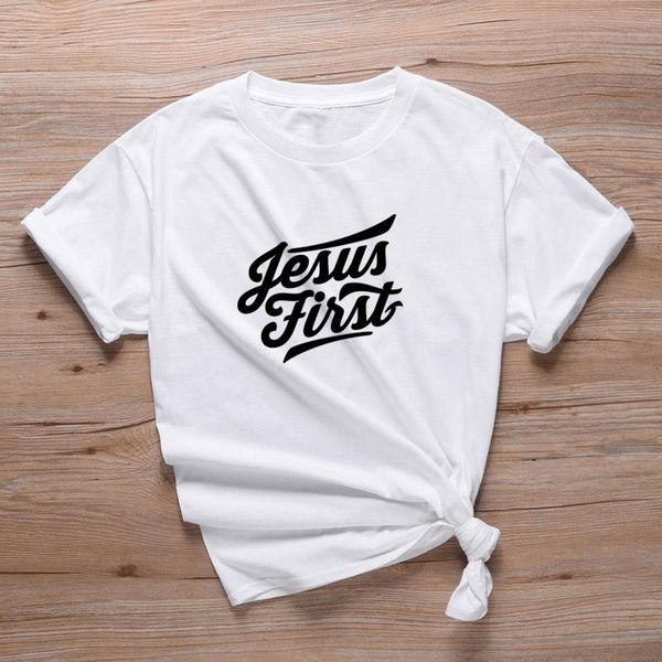 women's t-shirt jesus letter pattern round neck short-sleeved shirt oversized y2k for women, White
women's t-shirt jesus letter pattern round neck short-sleeved shirt oversized y2k for women, White