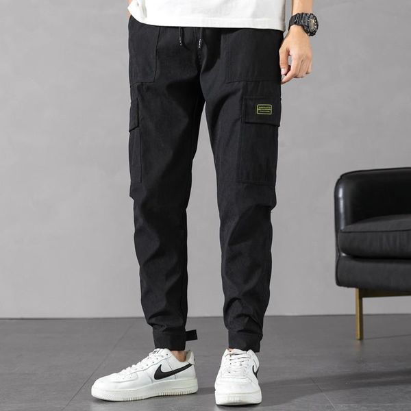 men's pants spring and autumn products tide brand casual loose multi-pocket pure color adjustable binding feet all-match overalls, Black
men's pants spring and autumn products tide brand casual loose multi-pocket pure color adjustable binding feet all-match overalls, Black