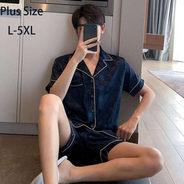 summer l-5xl plus size heren pyjamas set silk satin night dress leisure soft pajamas short mouw shorts homewear pak, Black;brown
summer l-5xl plus size heren pyjamas set silk satin night dress leisure soft pajamas short mouw shorts homewear pak, Black;brown