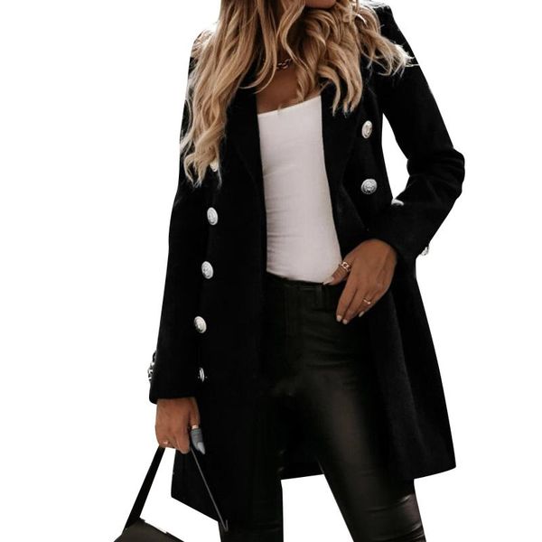 women's wool & blends vintage long jacket autumn winter blend coats khaki thicken pocket korean oversized loose outwear coat d3, Black
women's wool & blends vintage long jacket autumn winter blend coats khaki thicken pocket korean oversized loose outwear coat d3, Black