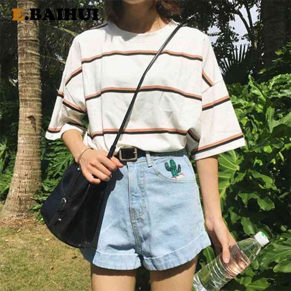 ebaihui summer women t-shirts kawaii cute strip t shirt harajuku short sleeve fashion streetwear female t-shirt 210522, White
ebaihui summer women t-shirts kawaii cute strip t shirt harajuku short sleeve fashion streetwear female t-shirt 210522, White