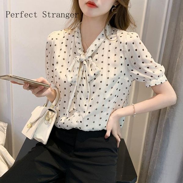 women's blouses & shirts 2021 summer arrival bow collar short sleeve women chiffon blouse high quality, White
women's blouses & shirts 2021 summer arrival bow collar short sleeve women chiffon blouse high quality, White