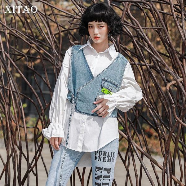 women's blouses & shirts xitao drawstring women blouse fashion small fresh 2021 spring summer patchwork two pieces set full sleeve shir, White
women's blouses & shirts xitao drawstring women blouse fashion small fresh 2021 spring summer patchwork two pieces set full sleeve shir, White