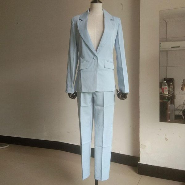 women's two piece pants blue black blazer 2 set women elegant suit female career office 2021 autumn jacket trousers casual, White
women's two piece pants blue black blazer 2 set women elegant suit female career office 2021 autumn jacket trousers casual, White