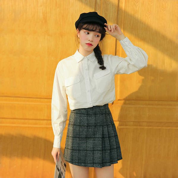 autumn preppy style white shirt women long sleeve loose blouse mori girl all-matched casual turn-down collar shirts s51 210608
autumn preppy style white shirt women long sleeve loose blouse mori girl all-matched casual turn-down collar shirts s51 210608