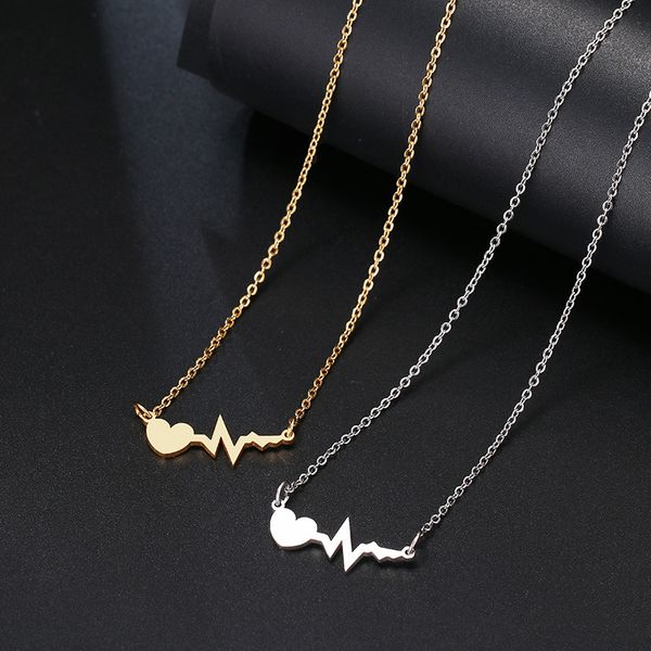 stainless steel necklace for women gold and silver color love electrocardiogram choker pendant necklace engagement jewelry, Golden;silver
stainless steel necklace for women gold and silver color love electrocardiogram choker pendant necklace engagement jewelry, Golden;silver