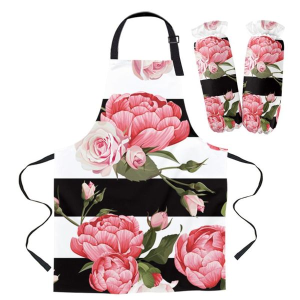 aprons daily cleaning apron set peony rose flower pink stripes chef waiter anti-oil kids cooking gardening work sleeve cover
aprons daily cleaning apron set peony rose flower pink stripes chef waiter anti-oil kids cooking gardening work sleeve cover