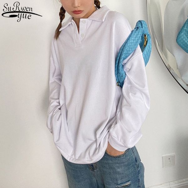 pullover solid white lapel women loose blouse autumn winter european and american female neckline buttons shirts 11912 210417, Black
pullover solid white lapel women loose blouse autumn winter european and american female neckline buttons shirts 11912 210417, Black