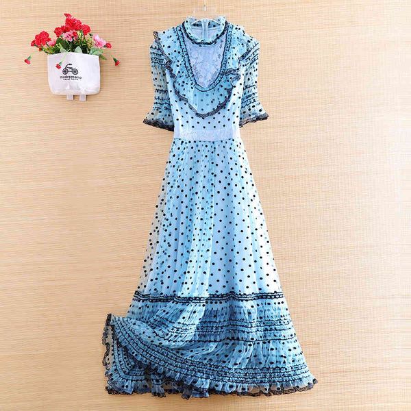 dress high-end summer women vintage dot dresses elegant lady slim a-line party mesh dress s-xl, Black;gray
dress high-end summer women vintage dot dresses elegant lady slim a-line party mesh dress s-xl, Black;gray