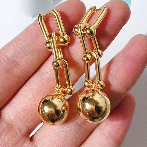 hoop & huggie vintage women's earrings ball pendant simple classic stainless steel luxury jewelry korean gift wholesale with logo, Golden;silver
hoop & huggie vintage women's earrings ball pendant simple classic stainless steel luxury jewelry korean gift wholesale with logo, Golden;silver