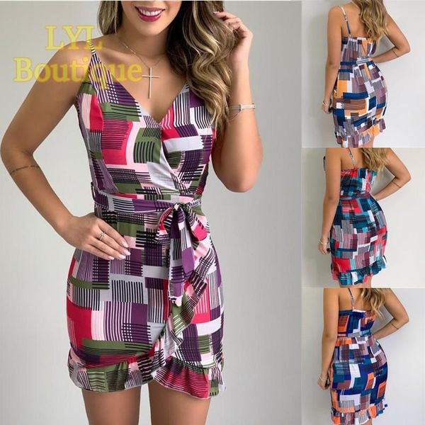 casual dresses deep neck spaghetti straps backless ruffles summer women's dress fashion belt tunic package hip print mini, Black;gray
casual dresses deep neck spaghetti straps backless ruffles summer women's dress fashion belt tunic package hip print mini, Black;gray