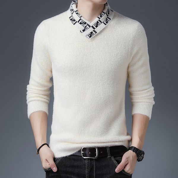 winter imitation sable v-neck sweater fashion thickened sweater men's inner bottomed shirt top, Black
winter imitation sable v-neck sweater fashion thickened sweater men's inner bottomed shirt top, Black