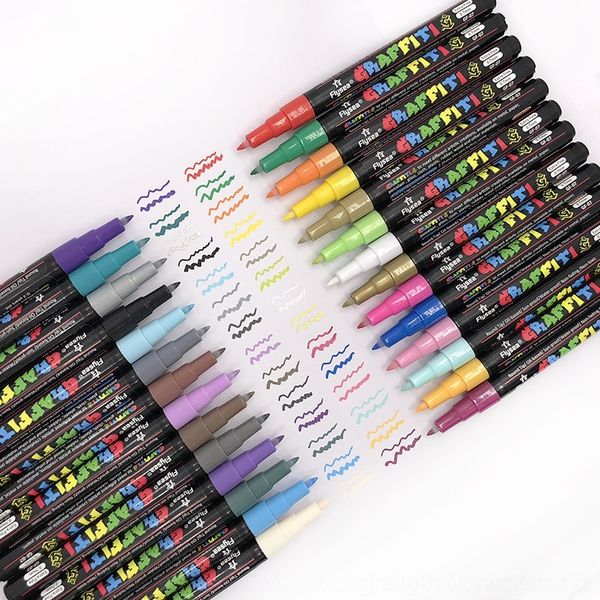 U6Q flysea color marker painting pens not easy to fade 0.7mm acrylic marker multicolor diy albumdiy photo album graffiti pen, Black;red
U6Q flysea color marker painting pens not easy to fade 0.7mm acrylic marker multicolor diy albumdiy photo album graffiti pen, Black;red