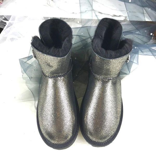 boots fashion genuine cowhide leather snow real fur waterproof warm wool winter women, Black 
boots fashion genuine cowhide leather snow real fur waterproof warm wool winter women, Black