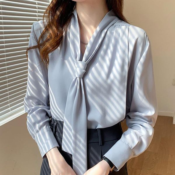 women's blouses & shirts 2021 autumn chiffon womens long-sleeve temperament office lady and blusas mujer, White
women's blouses & shirts 2021 autumn chiffon womens long-sleeve temperament office lady and blusas mujer, White