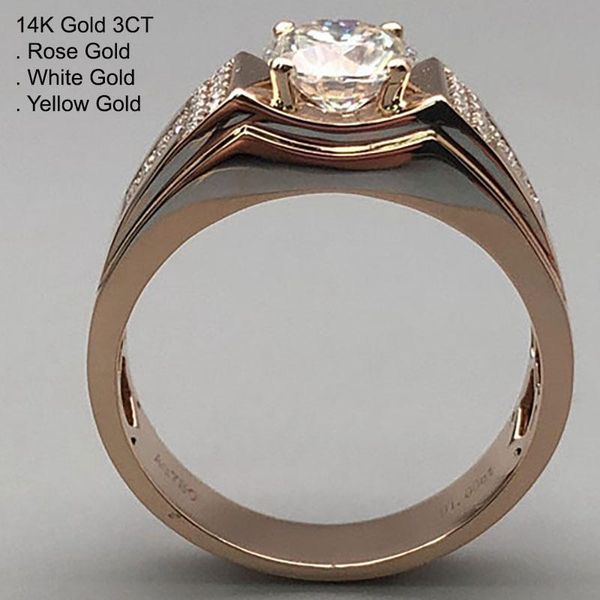 rose gold 3 moissanite diamond men ring t luxury round trendy wedding party engagement anniversary ct d color cluster rings, Golden;silver
rose gold 3 moissanite diamond men ring t luxury round trendy wedding party engagement anniversary ct d color cluster rings, Golden;silver