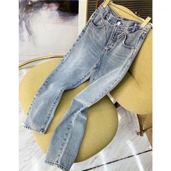 women jeans pants 2021 spring and summer trousers washed light long pant women's, Blue
women jeans pants 2021 spring and summer trousers washed light long pant women's, Blue