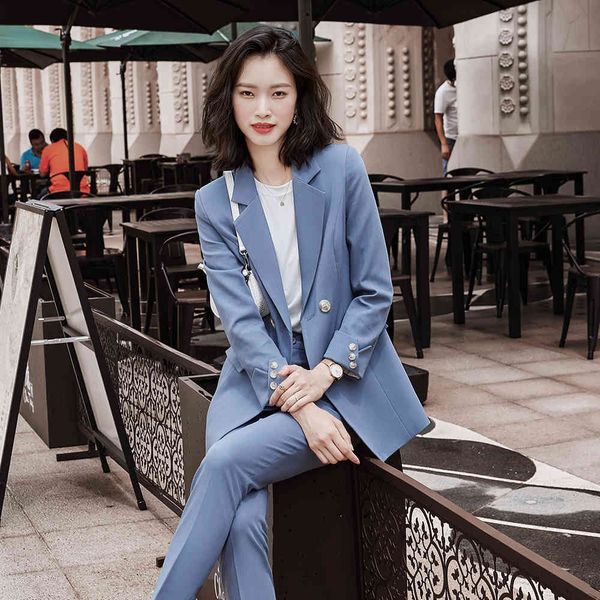 pant arrival 2021 casual winter women's black suit two piece loose double breasted blazer and pants, White
pant arrival 2021 casual winter women's black suit two piece loose double breasted blazer and pants, White