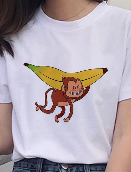 monkey holding banana printed graphic women t shirt cute cartoon summer lady clothes kawaii tee female, White
monkey holding banana printed graphic women t shirt cute cartoon summer lady clothes kawaii tee female, White