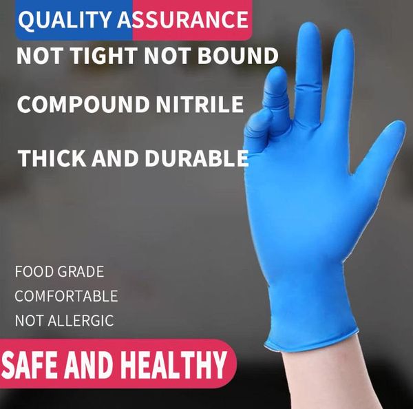 disposable gloves pvc compound thick blue nitrile sanitary oil and acid resistant latex rubber 100 packs
disposable gloves pvc compound thick blue nitrile sanitary oil and acid resistant latex rubber 100 packs