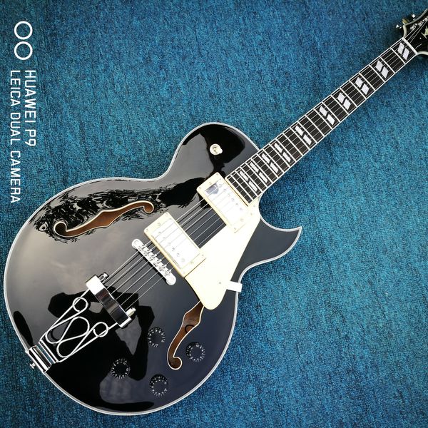 shop custom black f-hole electric guitar
shop custom black f-hole electric guitar