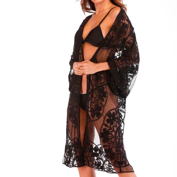 women's swimwear pareo beach cover up women dress summer hollow-out lace bikini sunscreen cardigan beachwear plage, White;black
women's swimwear pareo beach cover up women dress summer hollow-out lace bikini sunscreen cardigan beachwear plage, White;black