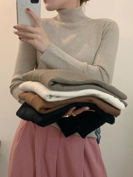 women's sweaters high collar bottomed shirt clothing autumn and winter with coat inner sweater 2021 apricot long sleeve top, White;black
women's sweaters high collar bottomed shirt clothing autumn and winter with coat inner sweater 2021 apricot long sleeve top, White;black