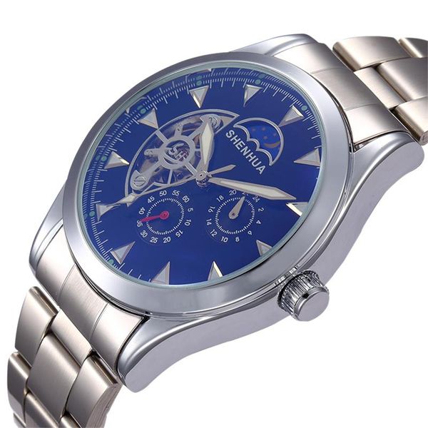 mens watches shenhua men sport automatic mechanical leather wristwatch moon phase relogio masculino wristwatches, Slivery;brown
mens watches shenhua men sport automatic mechanical leather wristwatch moon phase relogio masculino wristwatches, Slivery;brown